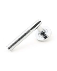 Polished Chrome Brompton Lever on Plain Rose - Unsprung | 49997