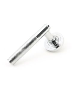Polished Chrome Brompton Lever on Art Deco Rose - Unsprung | 49998