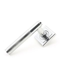 Polished Chrome Brompton Lever on Square Rose - Unsprung | 50000