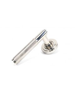 Polished Nickel Brompton Lever on Art Deco Rose - Unsprung | 50002