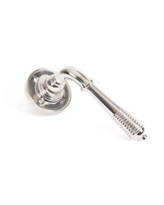 Polished Nickel Reeded Lever on rose | 50087