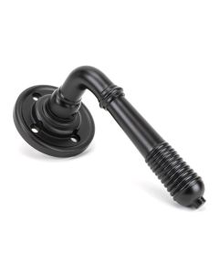 Aged Bronze Reeded Lever on rose | 50089
