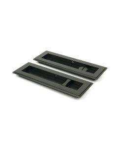 Aged Bronze 175mm Art Deco Rectangular Flush Pull - Privacy | 50120