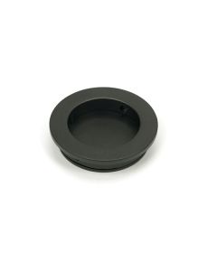 Aged Bronze 60mm Plain Round Flush Pull Handle | 50126