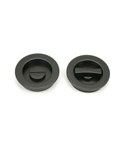 Aged Bronze 60mm Plain Round Flush Pull Handle - Privacy | 50130