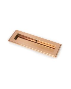 Polished Bronze 175mm Art Deco Rectangular Flush Pull Handle | 50134