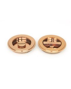 Polished Bronze 75mm Art Deco Round Flush Pull Handle - Privacy | 50147