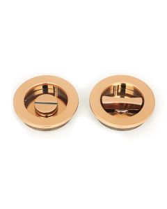 Polished Bronze 60mm Plain Round Flush Pull Handle - Privacy | 50148