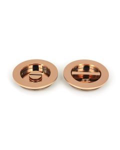 Polished Bronze 75mm Plain Round Flush Pull Handle - Privacy | 50149