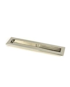 Polished Nickel 250mm Art Deco Rectangular Flush Pull Handle | 50153