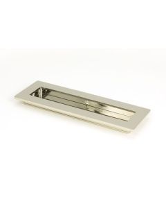 Polished Nickel 175mm Plain Rectangular Flush Pull Handle | 50154