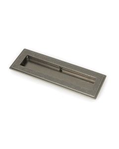 Pewter 175mm Art Deco Rectangular Flush Pull Handle | 50170