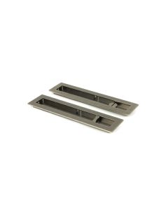 Pewter 250mm Plain Rectangular Flush Pull - Privacy | 50177