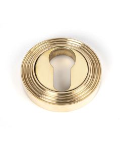Polished Brass Round Euro Escutcheon (Beehive) | 50594