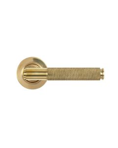 Set Polished Brass Brompton Lever on Plain rose | 50605 | 50606