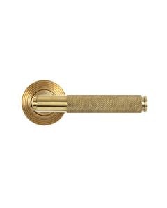Set Polished Brass Brompton Lever on Beehive rose | 50609 | 50610