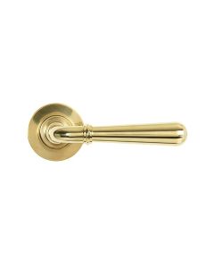 Set Polished Brass Newbury Lever on Plain rose | 50618 | 50619