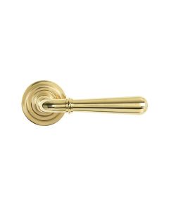 Set Polished Brass Newbury Lever on Art Deco rose | 50620 | 50621