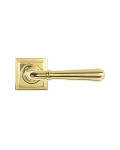 Set Polished Brass Newbury Lever on Square rose | 50624 | 50625