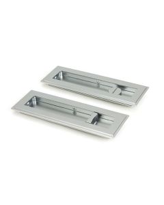 Satin Chrome 175mm Art Deco Rectangular Flush Pull - Privacy | 50640