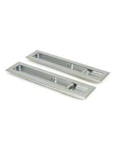 Satin Chrome 250mm Art Deco Rectangular Flush Pull - Privacy | 50641