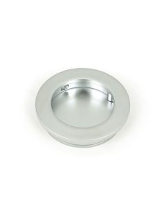 Satin Chrome 60mm Plain Round Flush Pull Handle | 50646