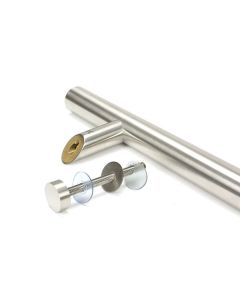 From the Anvil 1800mm (316) Satin SS Offset Bolt Fix T Bar Pull Handle | 50783