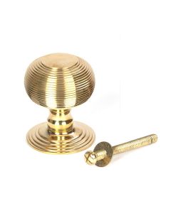 Polished Brass Beehive Centre Door Knob | 50839
