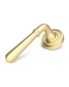 Set Anvil Satin Brass Newbury Lever on Art Deco rose | 50854 | 50858