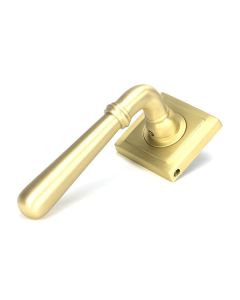 Set Anvil Satin Brass Newbury Lever on Square rose | 50856 | 50860
