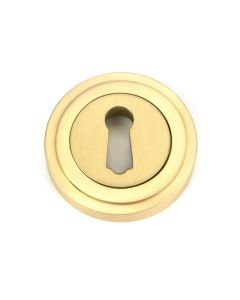 From the Anvil Satin Brass Round Escutcheon (Art Deco) | 50873
