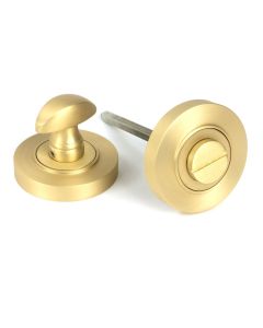 Satin Brass Round Thumbturn Set (Plain) | 50880