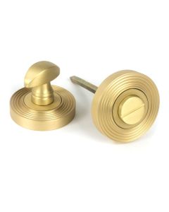 Satin Brass Round Thumbturn Set (Beehive) | 50882