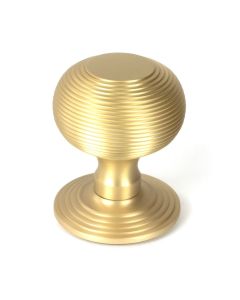 Satin Brass Beehive Centre Door Knob | 50887