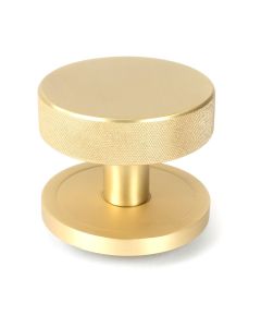 Satin Brass Brompton Centre Door Knob (Plain) | 50893
