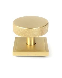 Satin Brass Brompton Centre Door Knob (Square) | 50896