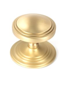 Satin Brass Art Deco Centre Door Knob | 50897