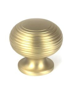 Satin Brass Beehive Cabinet Knob 40mm | 50932