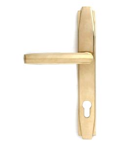 Set Anvil Polished Brass Art Deco Slimline Lever Espag. Lock Furniture | 51185