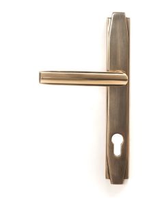 Set Anvil Polished Bronze Art Deco Slimline Lever Espag. Lock Furniture | 51190