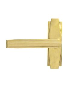 Set Polished Brass Art Deco Lever on Rose | 51191