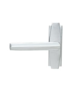Set Polished Chrome Art Deco Lever on Rose | 51194