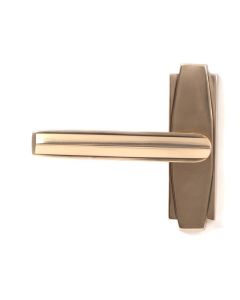 Set Polished Bronze Art Deco Lever on Rose | 51196