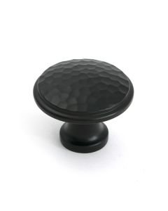 Aged Bronze Hammered Cabinet Knob - Large