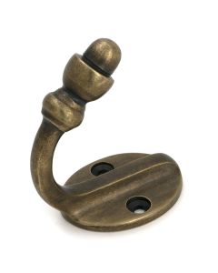 Burnished Brass Coat Hook