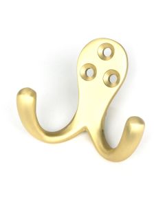 Satin Brass Celtic Double Robe Hook | 51304