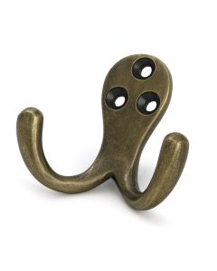 Burnished Brass Celtic Double Robe Hook
