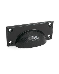 Black Hammered Art Deco Drawer Pull