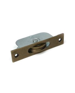 Burnished Brass Square Ended Sash Pulley 75kg | 52386