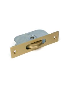 Satin Brass Square Ended Sash Pulley 75kg | 52387